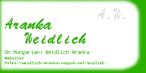 aranka weidlich business card